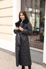 Зимнее пальто Mila Nova ПВ-385 черный+черный — изображение 3