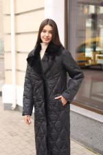 Зимнее пальто Mila Nova ПВ-385 черный+черный — изображение 4