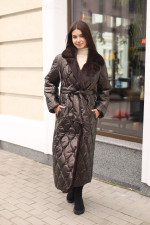 Зимнее пальто Mila Nova ПВ-388 шоколад