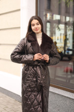 Зимнее пальто Mila Nova ПВ-388 шоколад — изображение 3