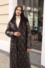 Зимнее пальто Mila Nova ПВ-388 шоколад — изображение 6