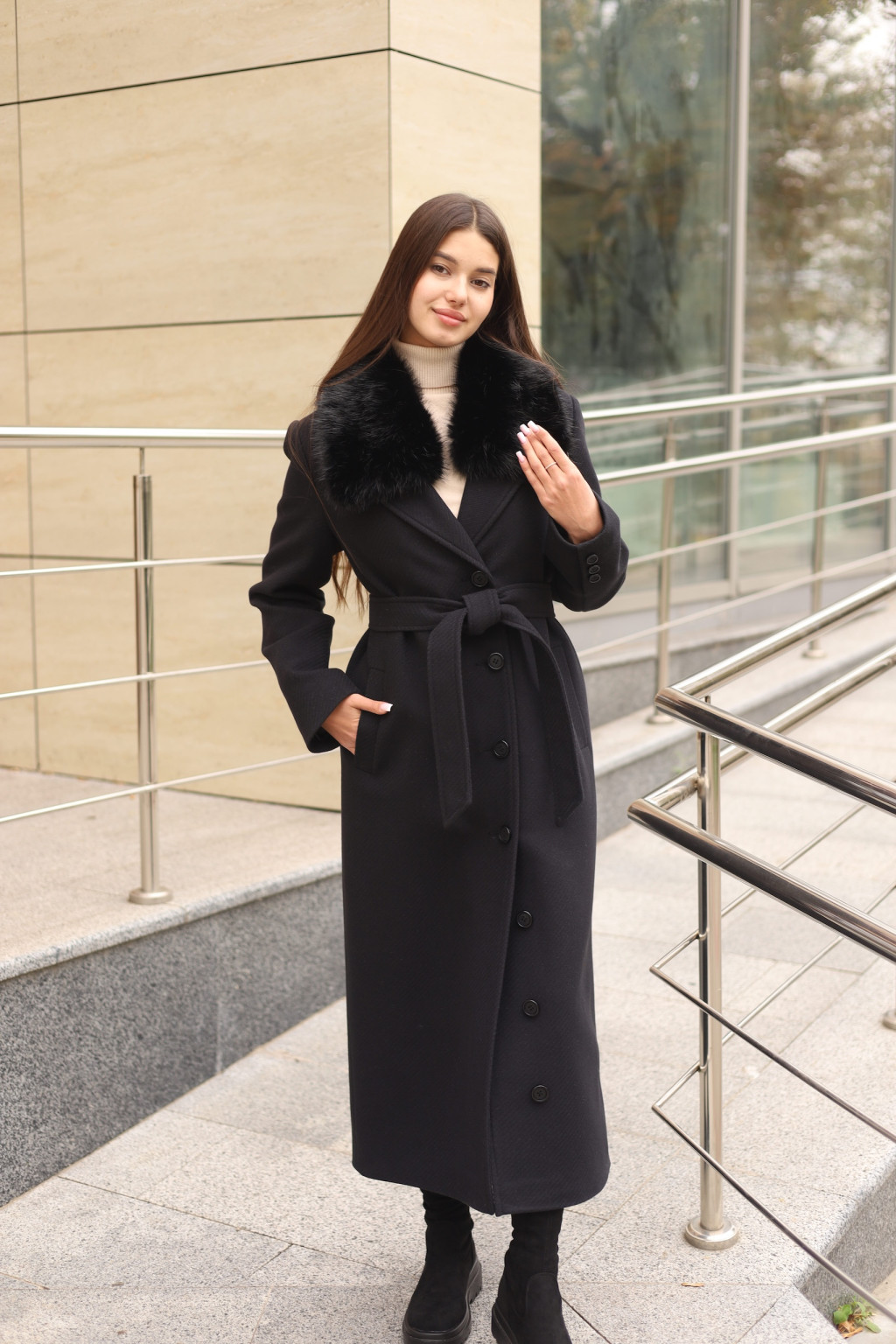 Зимнее пальто Mila Nova ПВ-392 черный — изображение 7