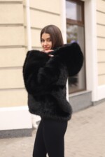 Зимняя шуба Mila Nova ПВ-393 черный — изображение 4