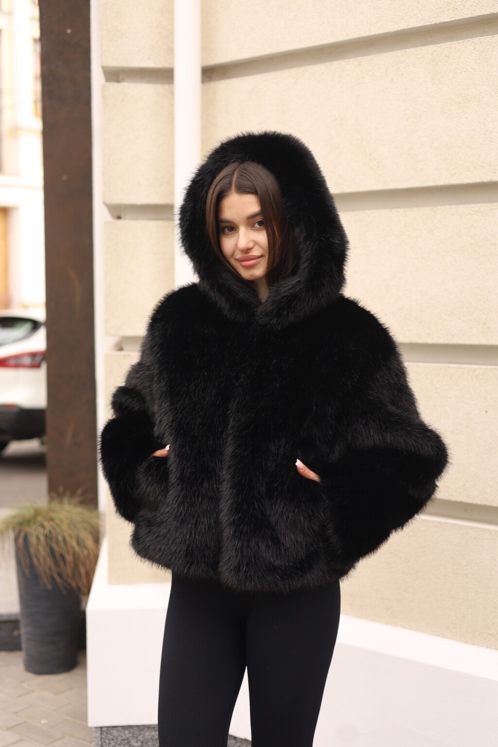 Зимняя шуба Mila Nova ПВ-393 черный — изображение 5