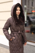 Зимнее пальто Mila Nova ПВ-395 шоколад — изображение 2