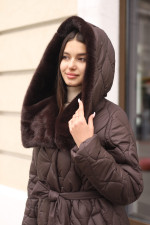 Зимнее пальто Mila Nova ПВ-395 шоколад — изображение 5