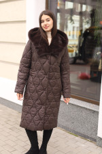 Зимнее пальто Mila Nova ПВ-395 шоколад — изображение 6