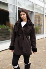 Зимняя дубленка Mila Nova Д-238ex шоколад