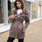 Зимняя дубленка Mila Nova Д-238ex капучино лаз