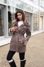 Зимняя дубленка Mila Nova Д-238ex капучино лаз