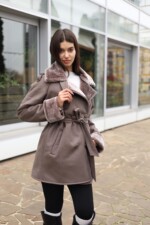 Зимняя дубленка Mila Nova Д-238ex капучино лаз — изображение 3