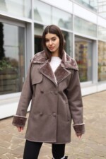 Зимняя дубленка Mila Nova Д-238ex капучино лаз — изображение 6