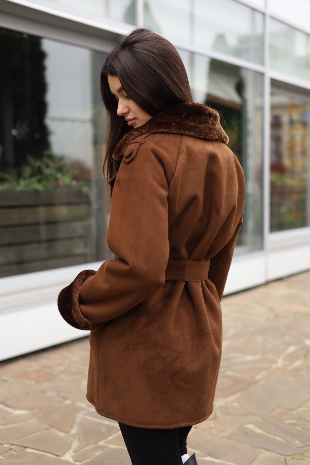 Зимняя дубленка Mila Nova Д-238ех рыжий — изображение 4