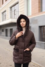 Зимняя куртка Mila Nova К-301 шоколад — изображение 4