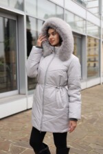 Зимняя куртка Mila Nova К-375 серый — изображение 3