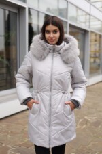 Зимняя куртка Mila Nova К-375 серый — изображение 4