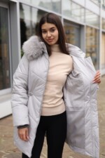 Зимняя куртка Mila Nova К-375 серый — изображение 5