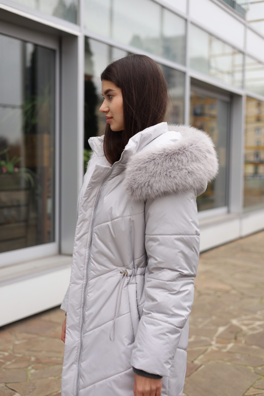 Зимняя куртка Mila Nova К-375 серый — изображение 6