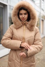 Зимняя куртка Mila Nova К-375 кемел — изображение 4