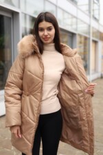 Зимняя куртка Mila Nova К-375 кемел — изображение 7