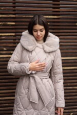 Зимнее пальто Mila Nova ПВ-358 бежевый — изображение 2