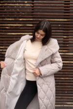 Зимнее пальто Mila Nova ПВ-358 бежевый — изображение 6