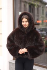Зимняя шуба Mila Nova ПВ-393 шоколад — изображение 4