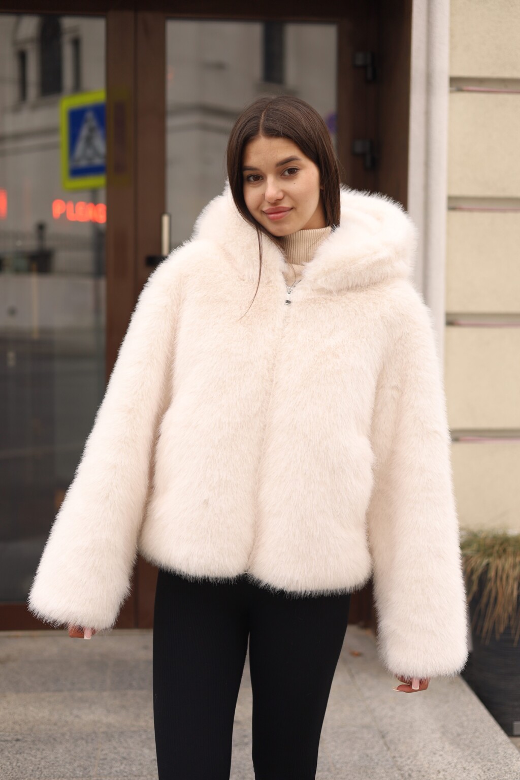 Зимняя шуба Mila Nova ПВ-393 белый — изображение 4
