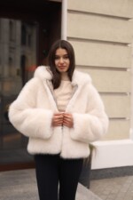 Зимняя шуба Mila Nova ПВ-393 белый — изображение 5