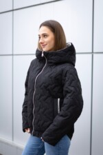 Демисезонная куртка Mila Nova К-315  черный+молоко — изображение 3