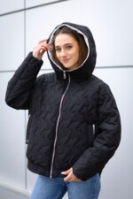 Демисезонная куртка Mila Nova К-315  черный+молоко — изображение 4