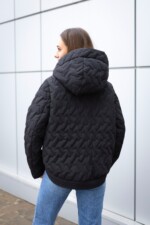 Демисезонная куртка Mila Nova К-315  черный+молоко — изображение 5