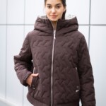 Демисезонная куртка Mila Nova К-315 шоколад+молоко