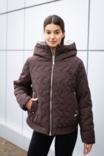 Демисезонная куртка Mila Nova К-315 шоколад+молоко