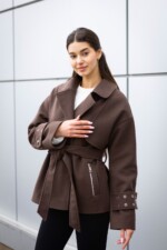 Демисезонное пальто Mila Nova ПВ-397 шоколад