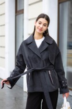 Демисезонное пальто Mila Nova ПВ-397 графит