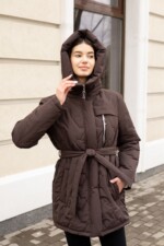 Демисезонная куртка Mila Nova К-320 темно-шоколадный — изображение 3