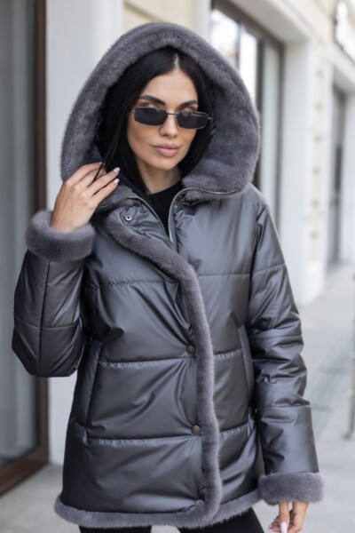 Зимняя куртка Mila Nova К-349 графит