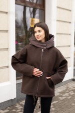 Демисезонная куртка Mila Nova К-356 шоколад — изображение 4