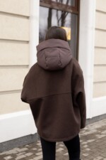 Демисезонная куртка Mila Nova К-356 шоколад — изображение 5