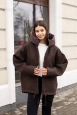 Демисезонная куртка Mila Nova К-356 шоколад — изображение 6