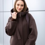 Демисезонный бомбер Mila Nova К-368 шоколад