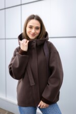 Демисезонный бомбер Mila Nova К-368 шоколад