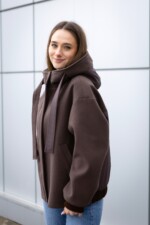 Демисезонный бомбер Mila Nova К-368 шоколад — изображение 2