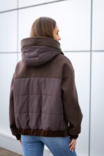 Демисезонный бомбер Mila Nova К-368 шоколад — изображение 4