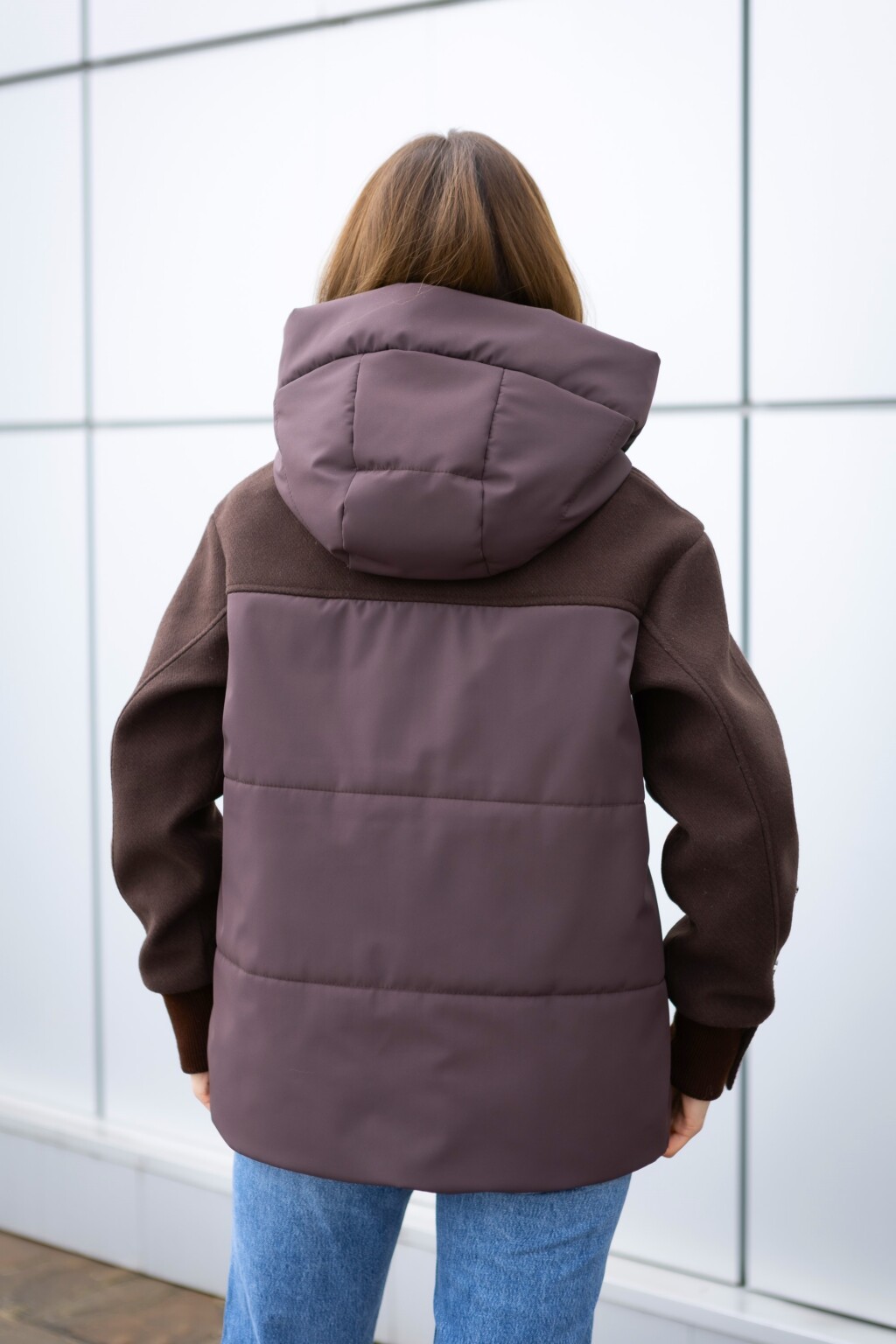 Демисезонная куртка Mila Nova К-379 шоколад — изображение 3