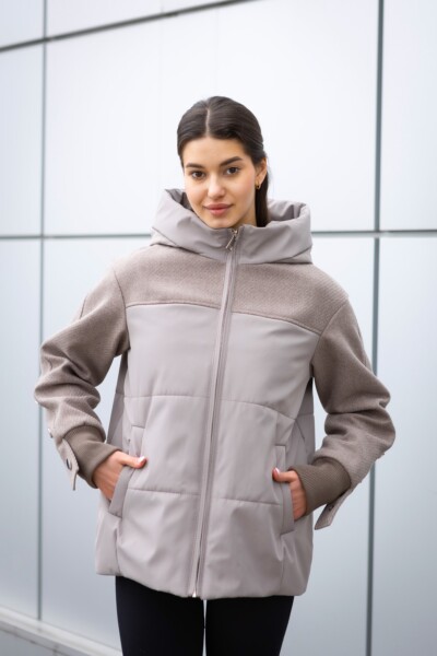 Демисезонная куртка Mila Nova К-379 капучино