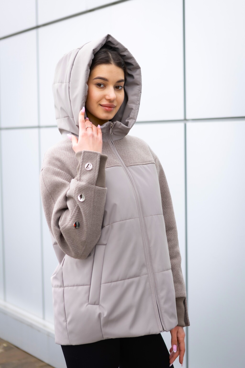 Демисезонная куртка Mila Nova К-379 капучино — изображение 2