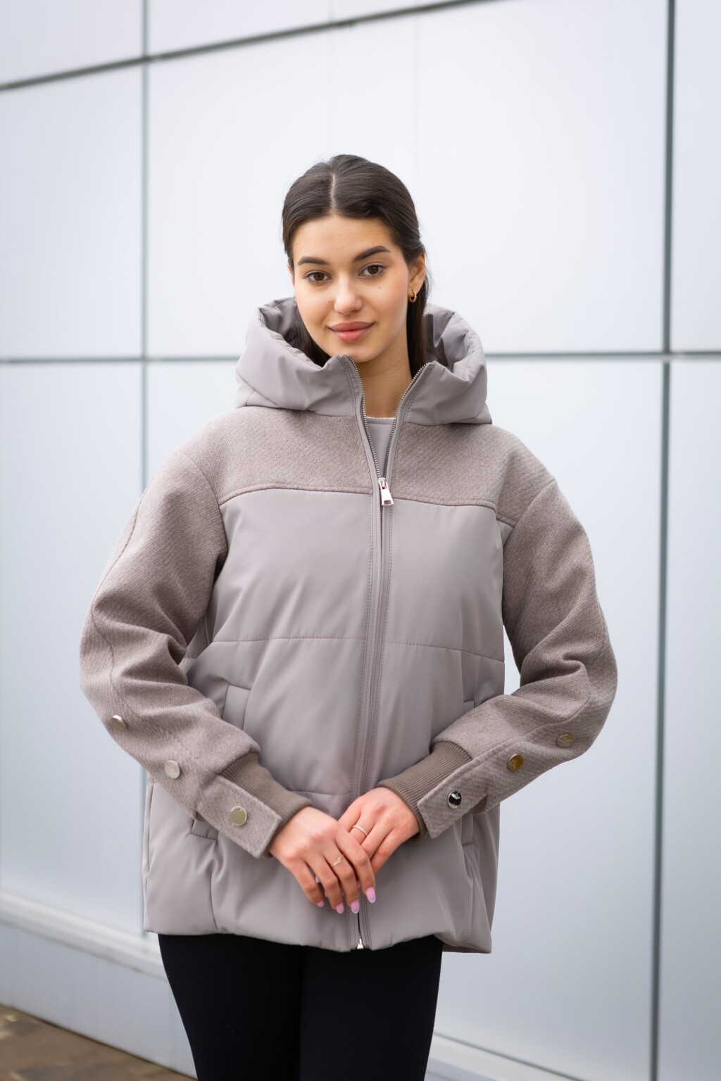 Демисезонная куртка Mila Nova К-379 капучино — изображение 4