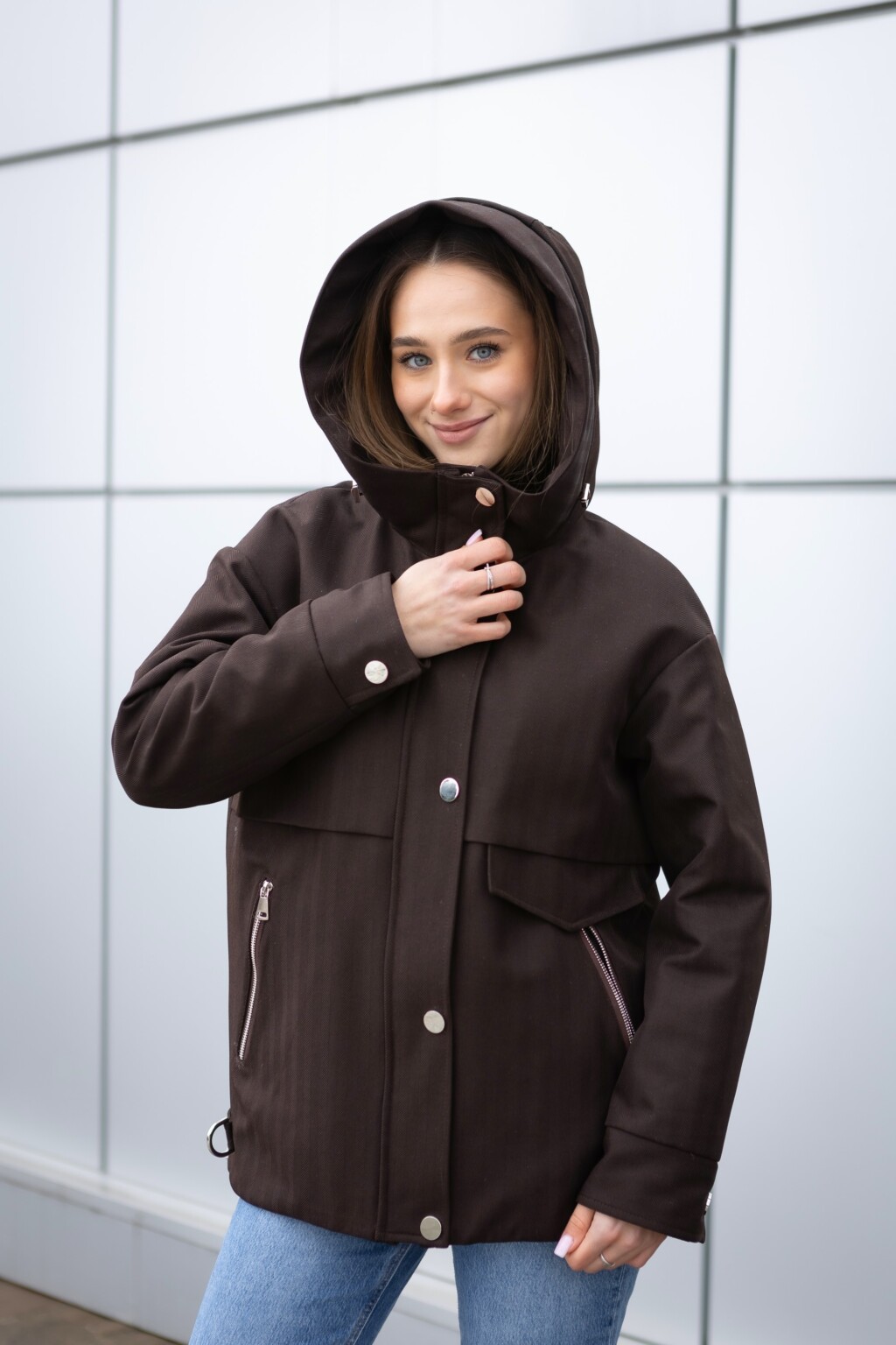 Демисезонная куртка Mila Nova К-381 шоколад — изображение 2